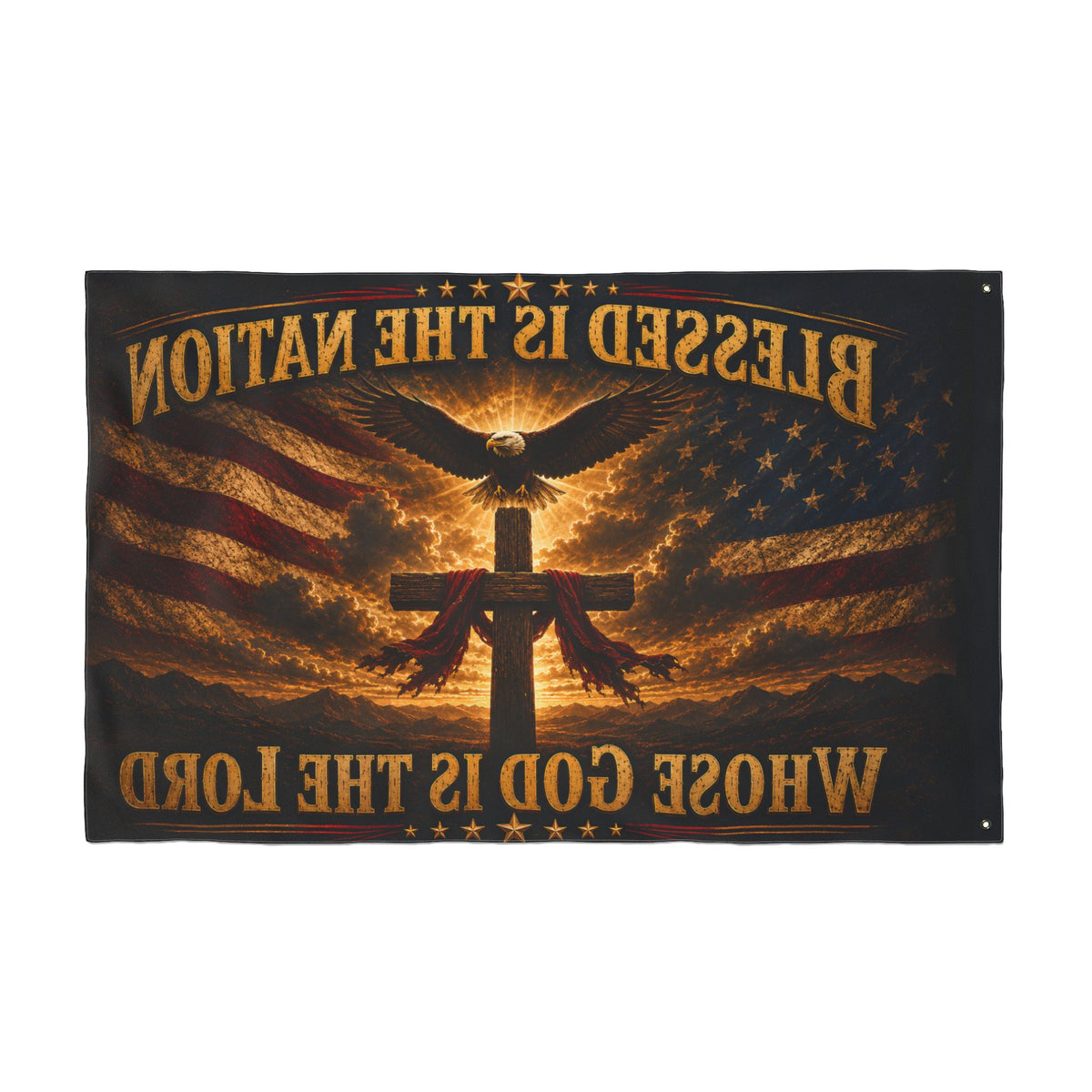 Blessed Is The Nation Christian Patriotic Flag - 11