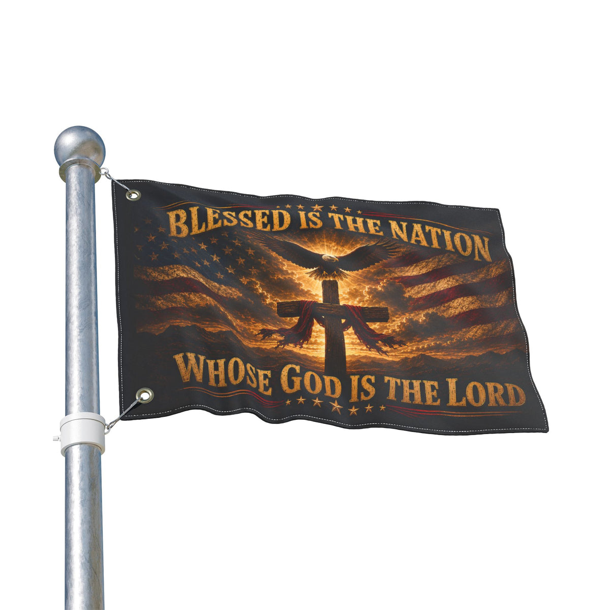 Blessed Is The Nation Christian Patriotic Flag - 11