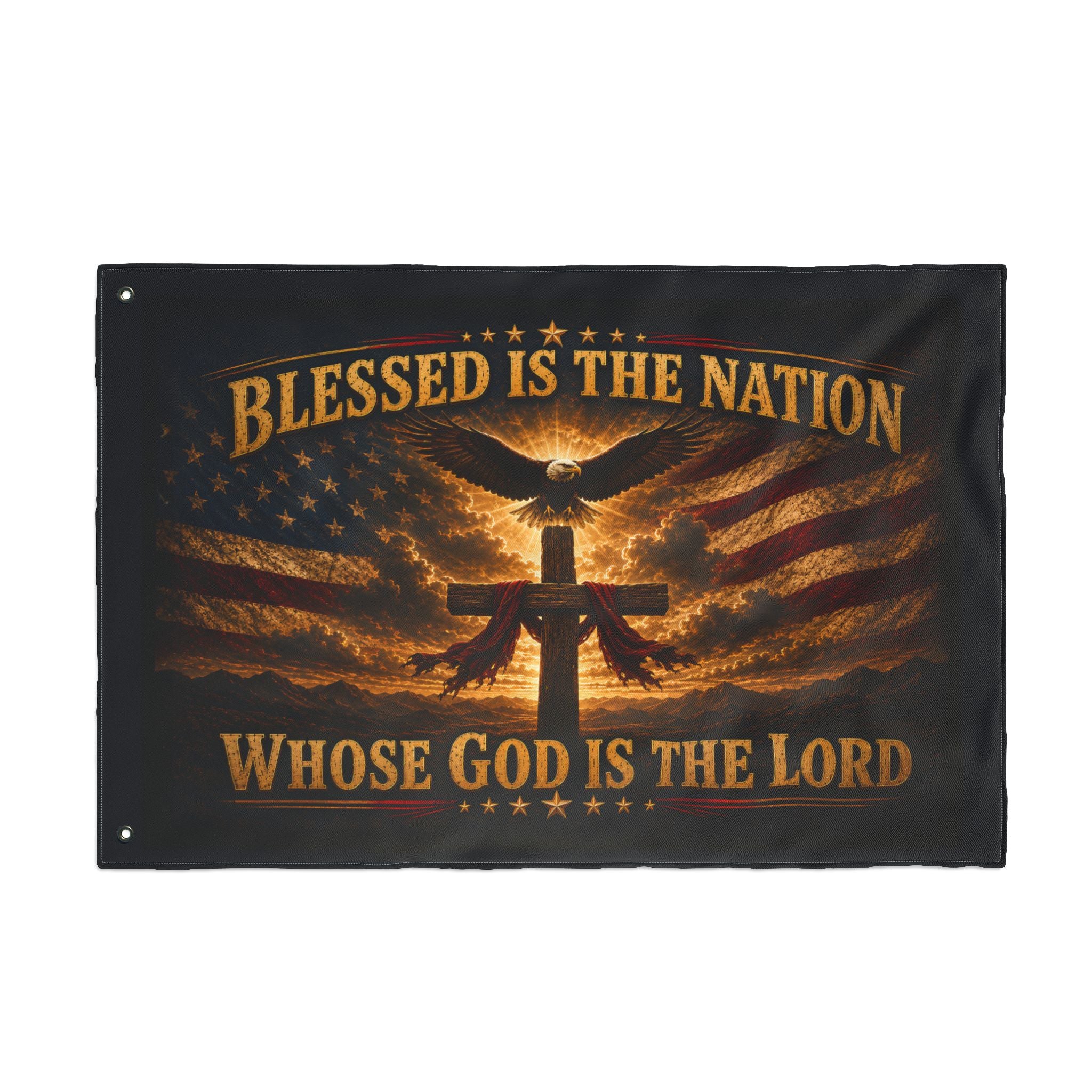 Blessed Is The Nation Christian Patriotic Flag