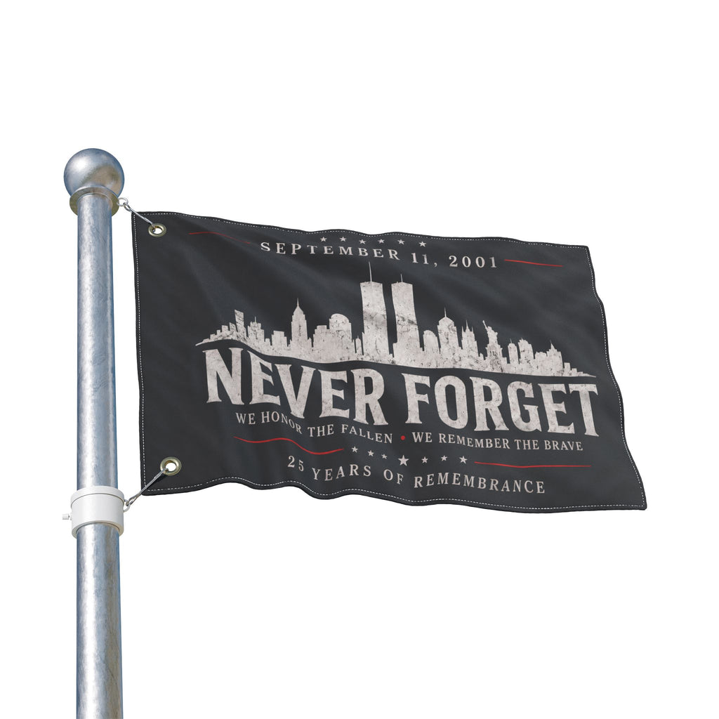 Never Forget 9/11 Memorial Flag  Remembrance