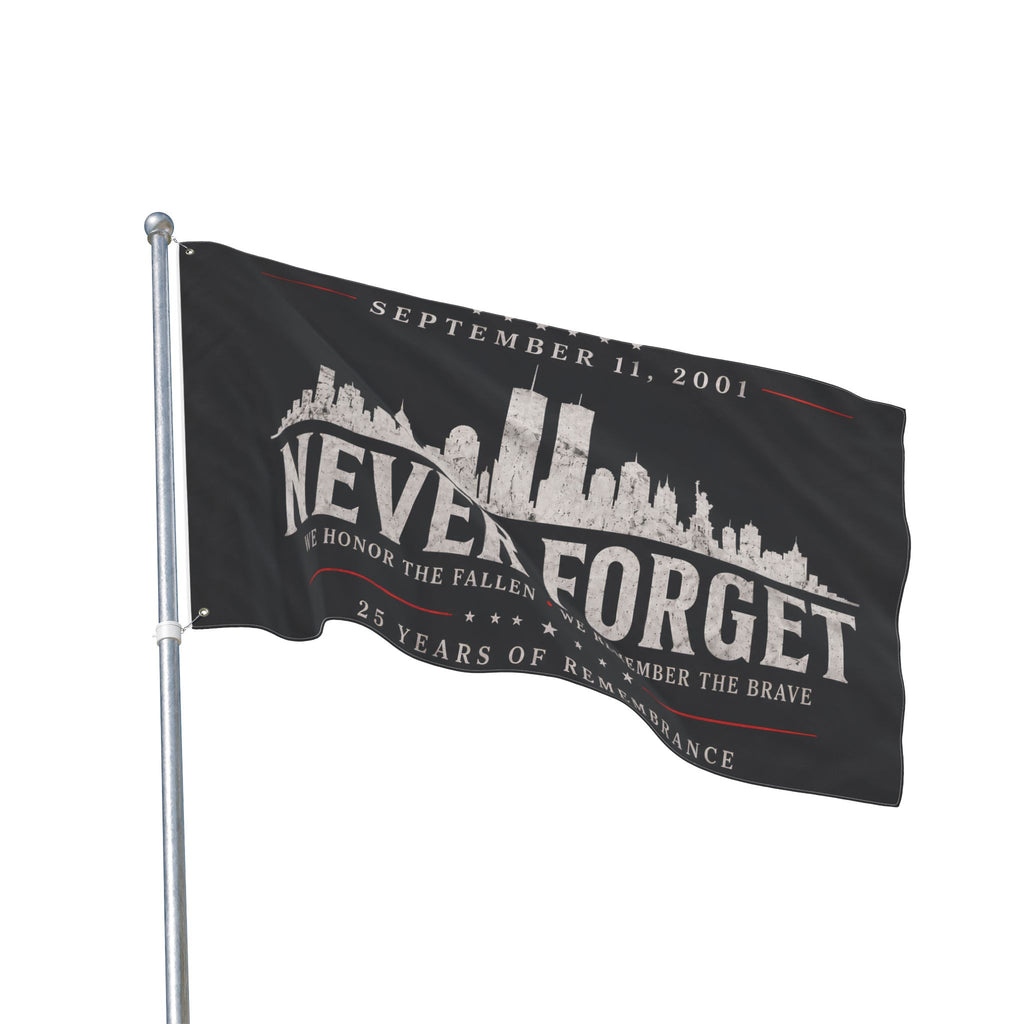 Never Forget 9/11 Memorial Flag  Remembrance
