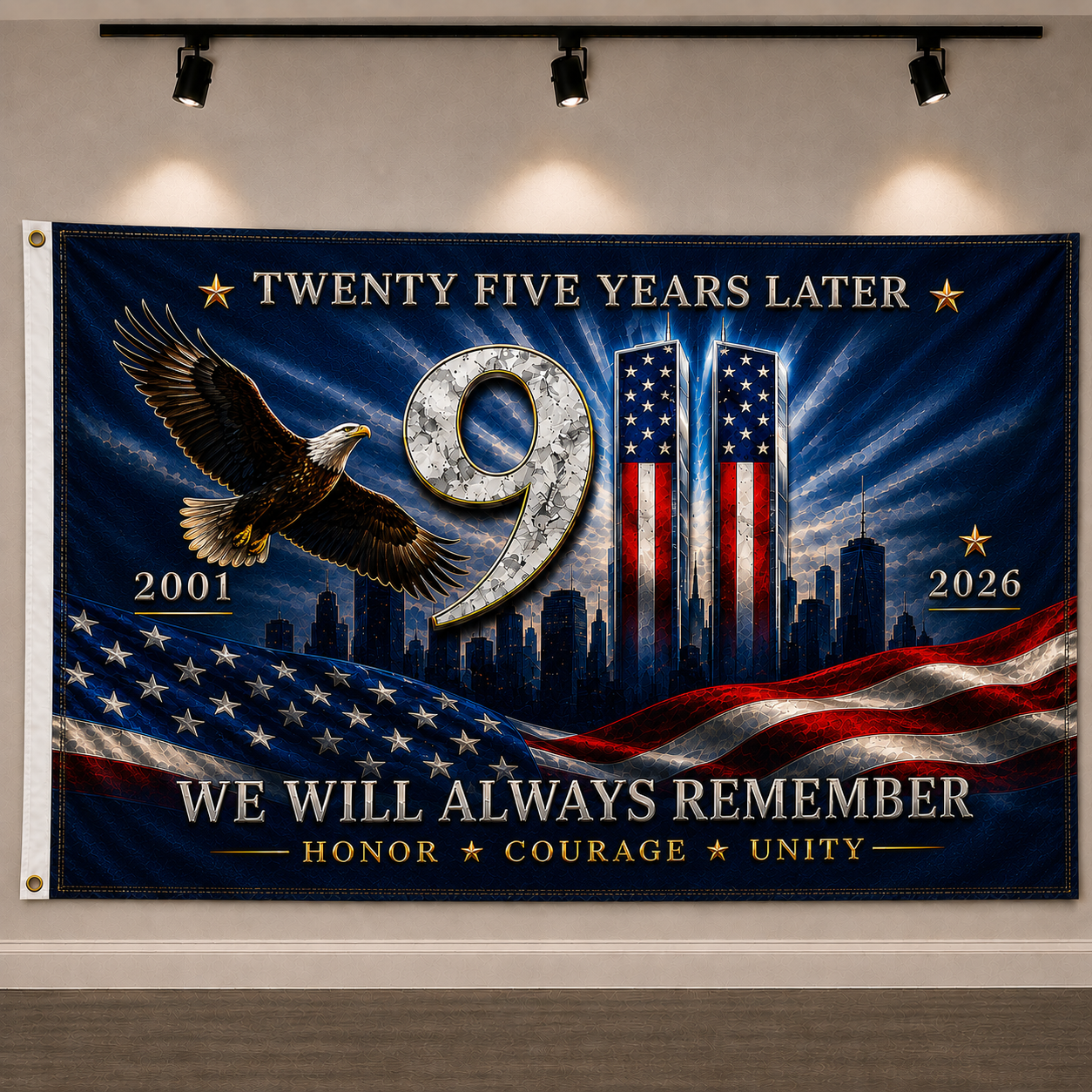 We Will Always Remember 9/11 Memorial Flag - 01