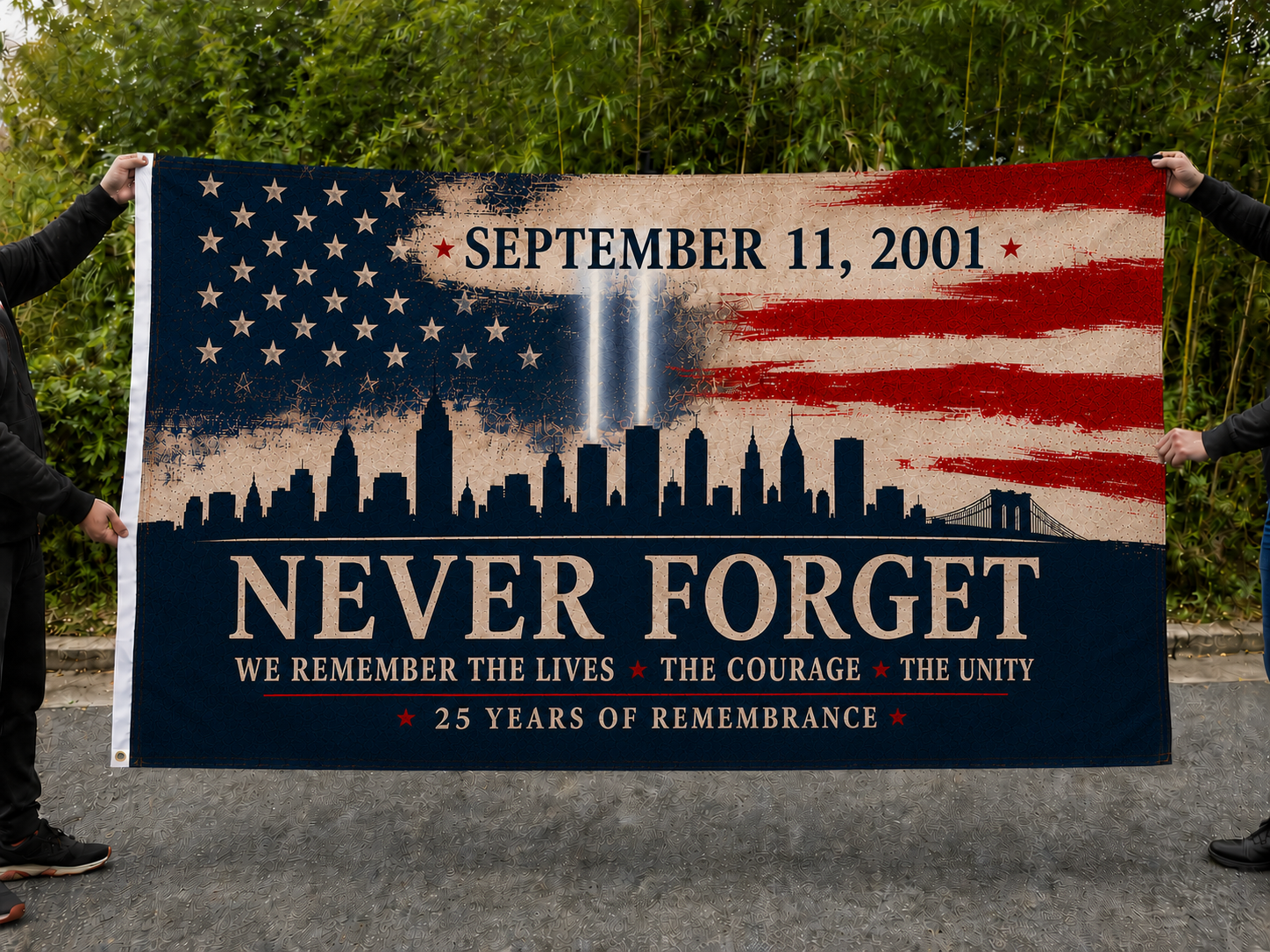 September 11 Never Forget Memorial Flag - 05