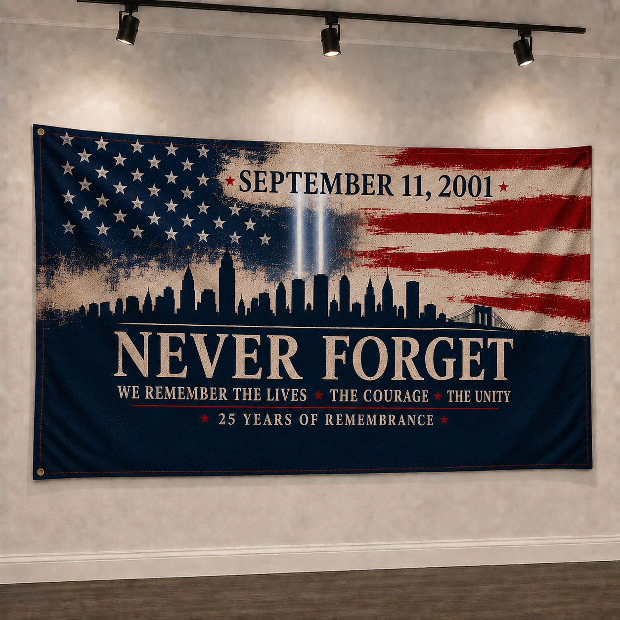 September 11 Never Forget Memorial Flag - 05