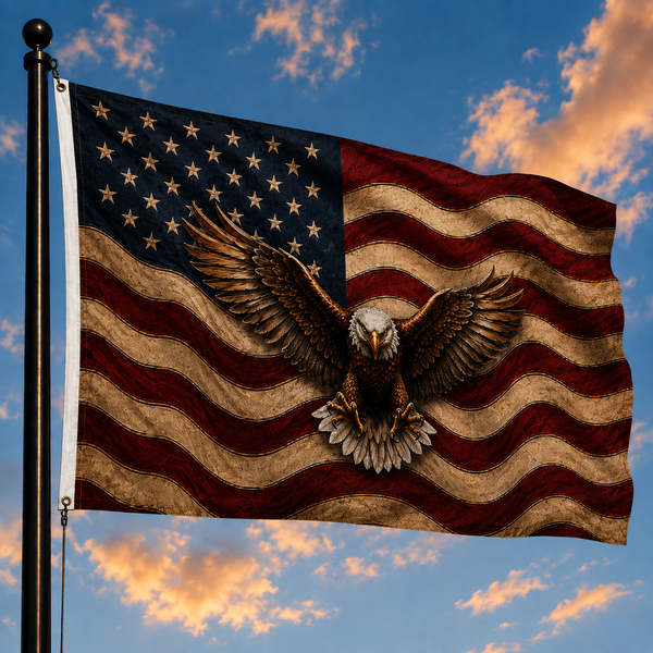 American Eagle Patriotic Flag -12