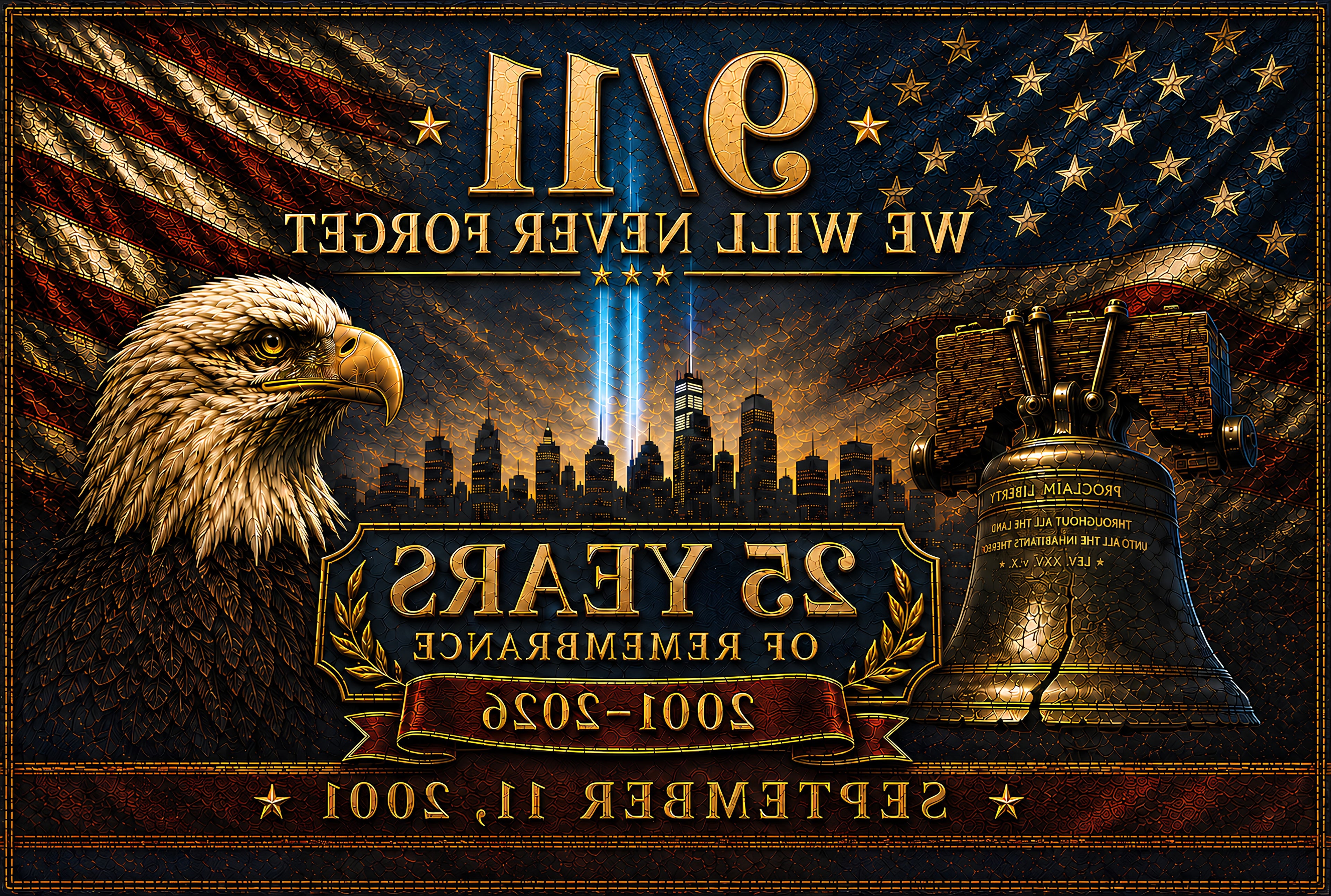 9/11 Remembrance 25 Years Flag -02